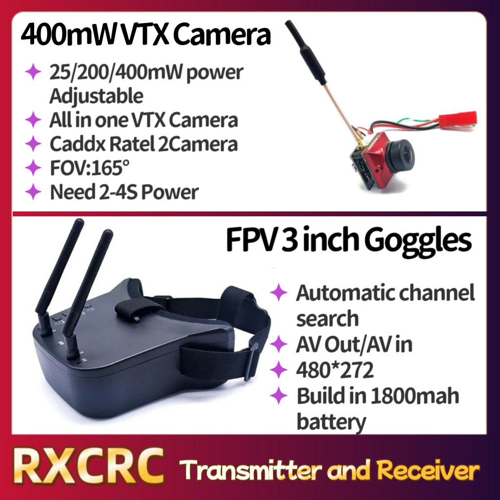 RXCRC 5.8G Module transmitter  - مراجعة Fpv Drone Goggles وسعره