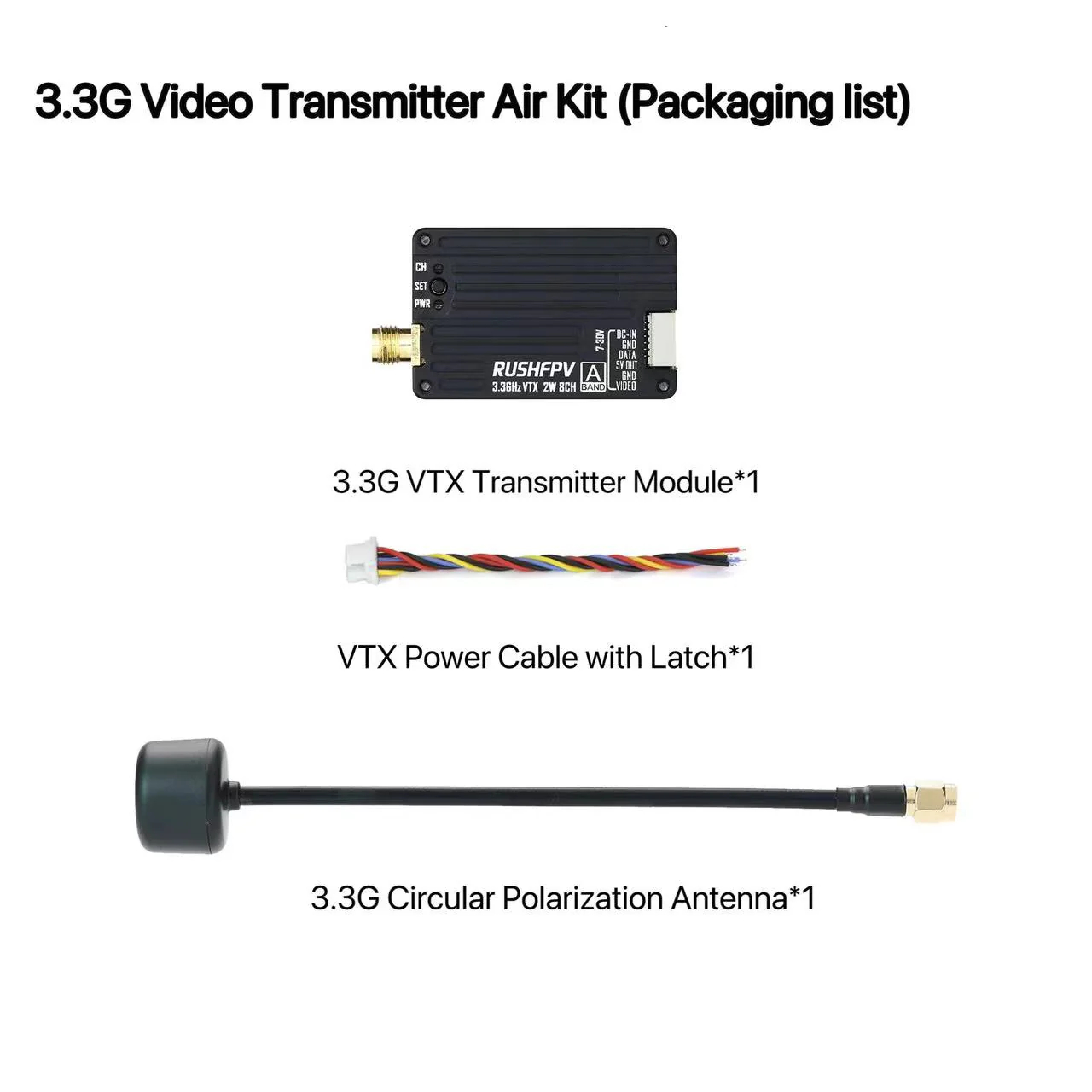 RUSHFPV 3.3G 2W VTX Transmitte - مراجعة Fpv Drone Vtx وسعره