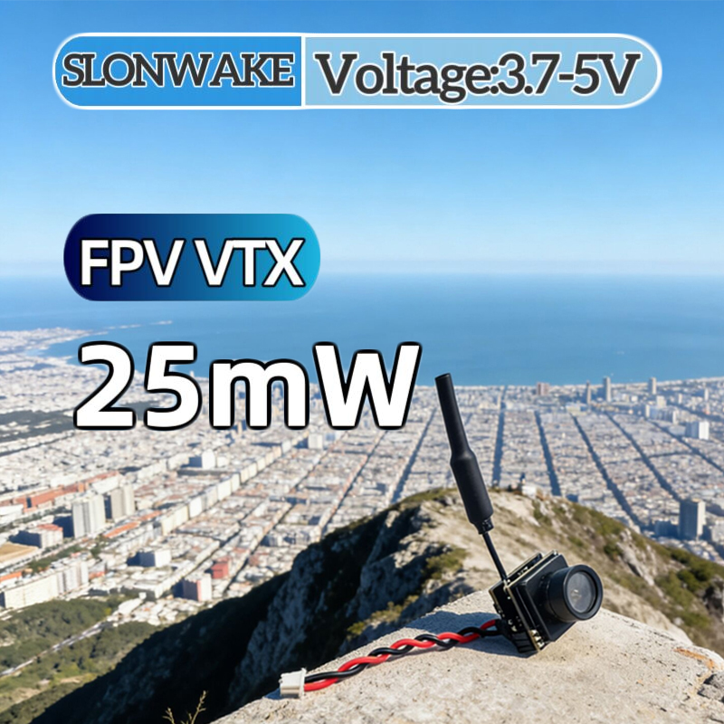 SLONWAKE FPV 25mW power simula - مراجعة Fpv Drone Camera وسعره