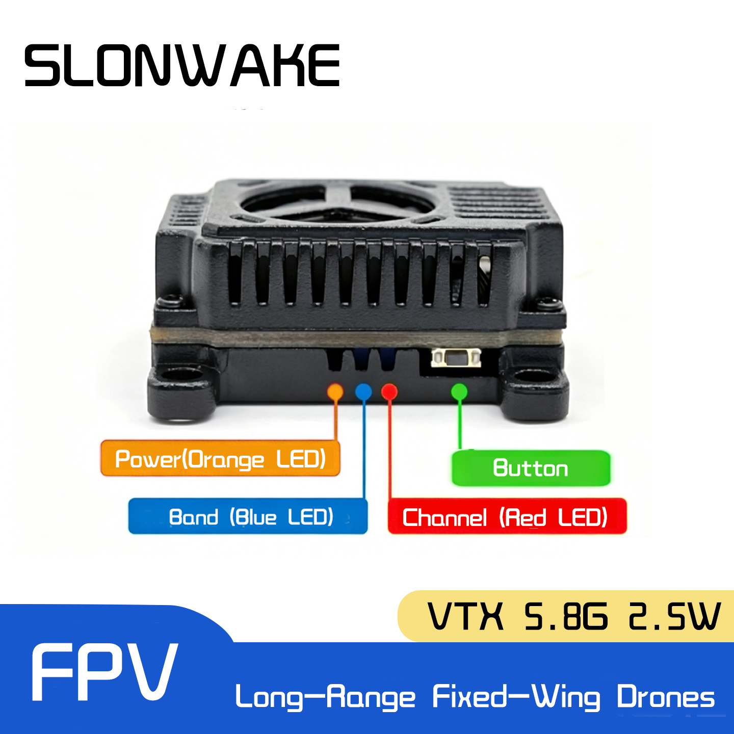 SLONWAKE 5.8G 48CH FPV Transmi - مراجعة Fpv Drone Vtx وسعره