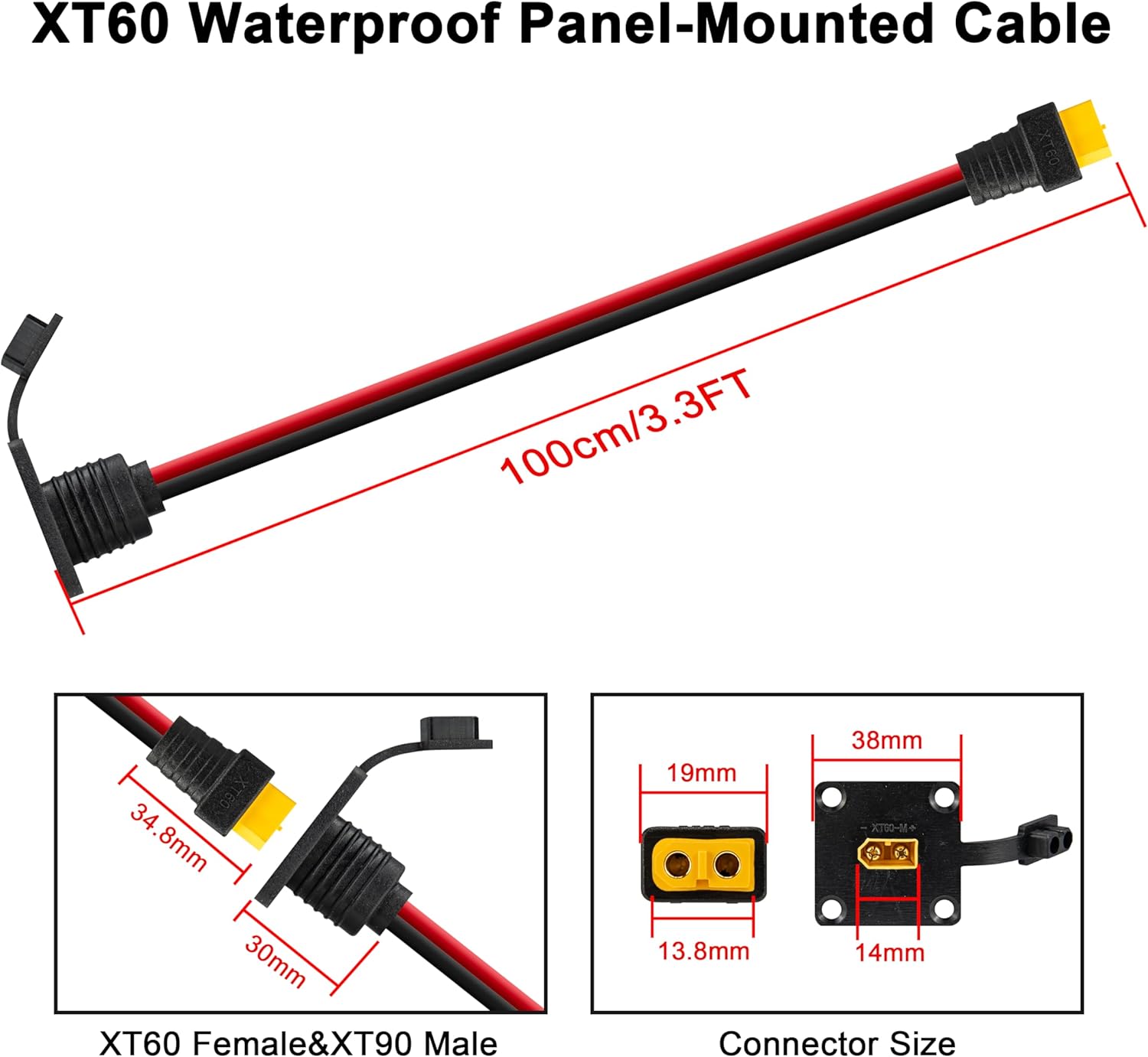 JMUYTOP 3FT 12AWG XT60 Panel M - مراجعة Fpv Drone Charger وسعره
