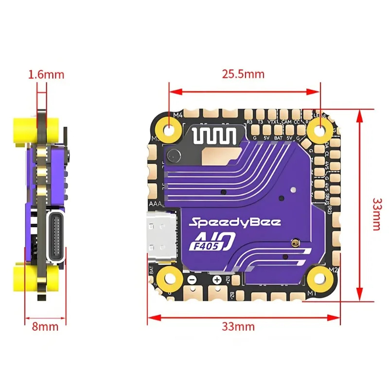 SpeedyBee F405 AIO Flight Cont - مراجعة Fpv Drone Esc وسعره