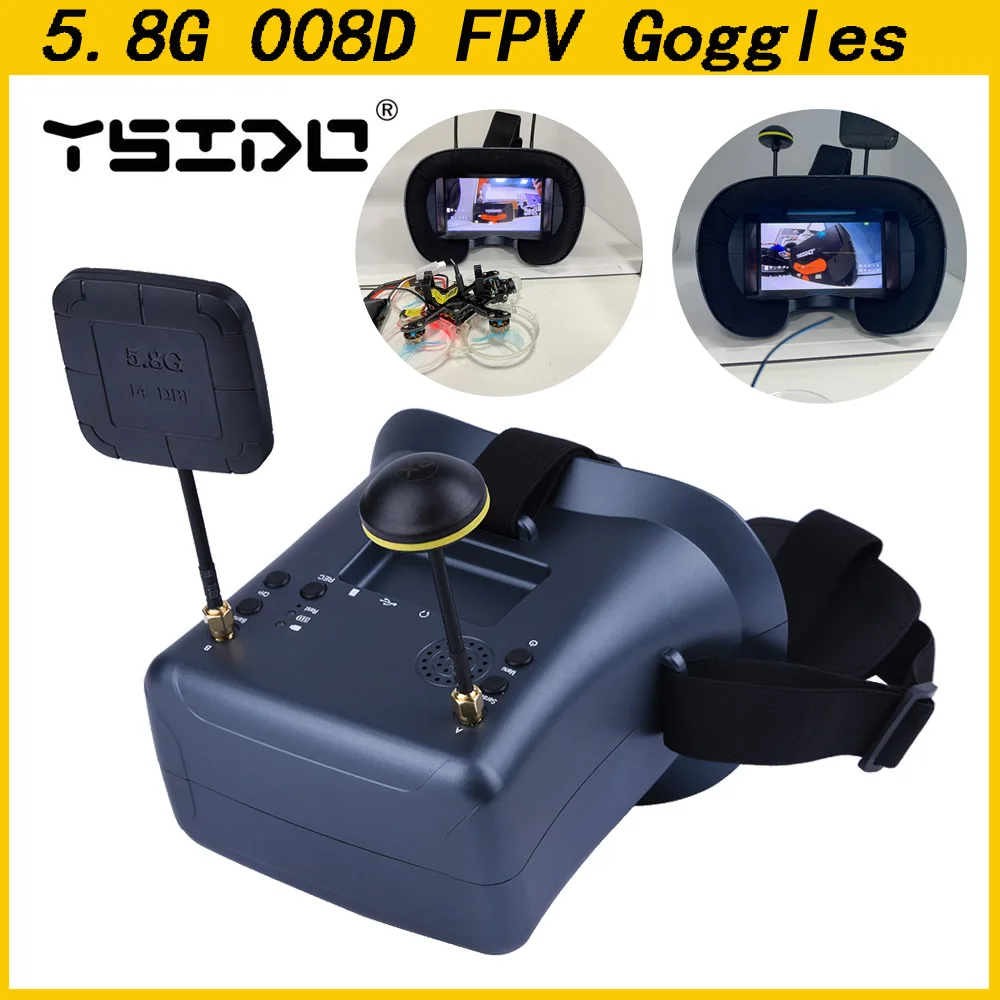 5.8G 40CH 4.3 Inch 800*480 Vid - مراجعة Fpv Drone Goggles وسعره