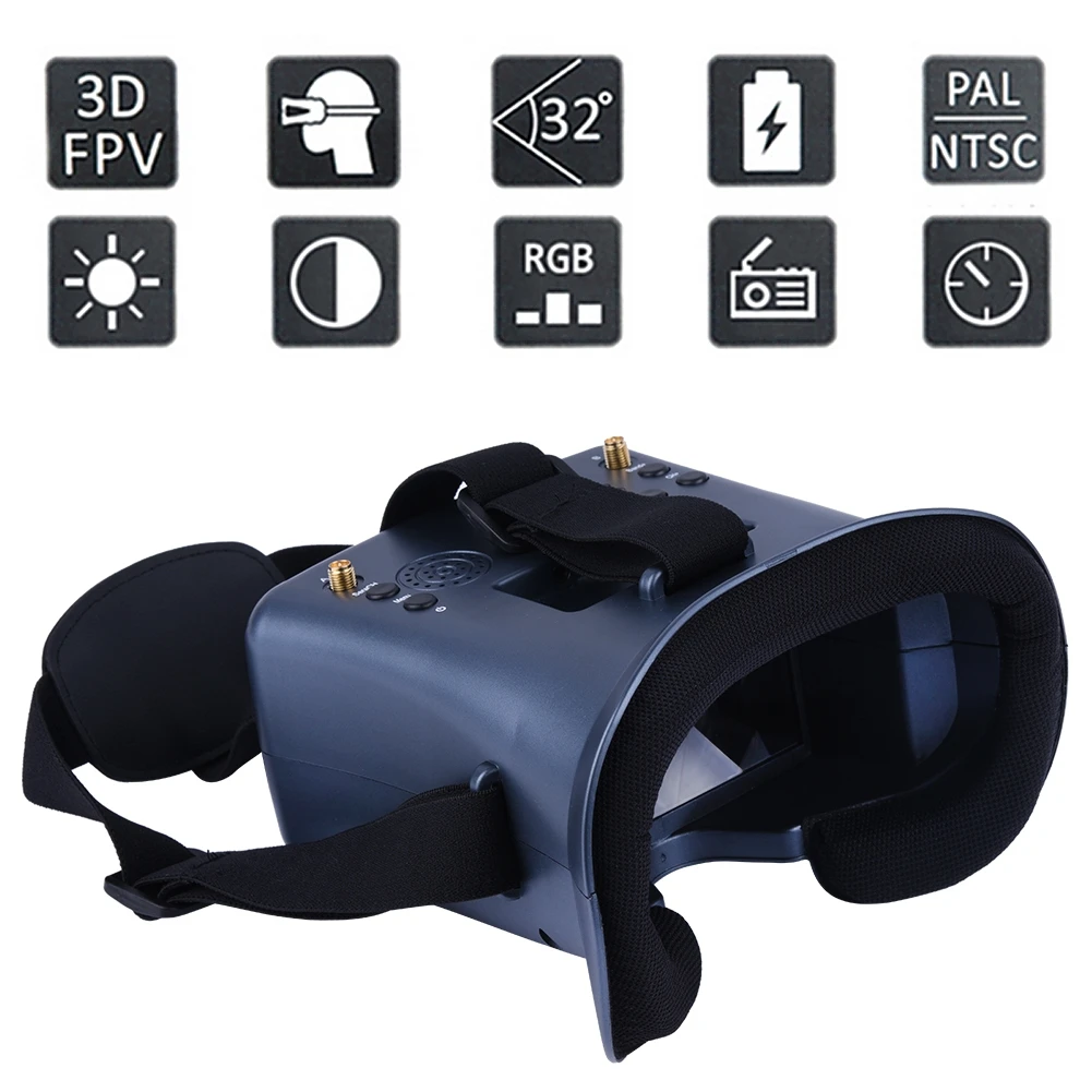 5.8G 40CH 4.3 Inch 800*480 Vid - مراجعة Fpv Drone Goggles وسعره