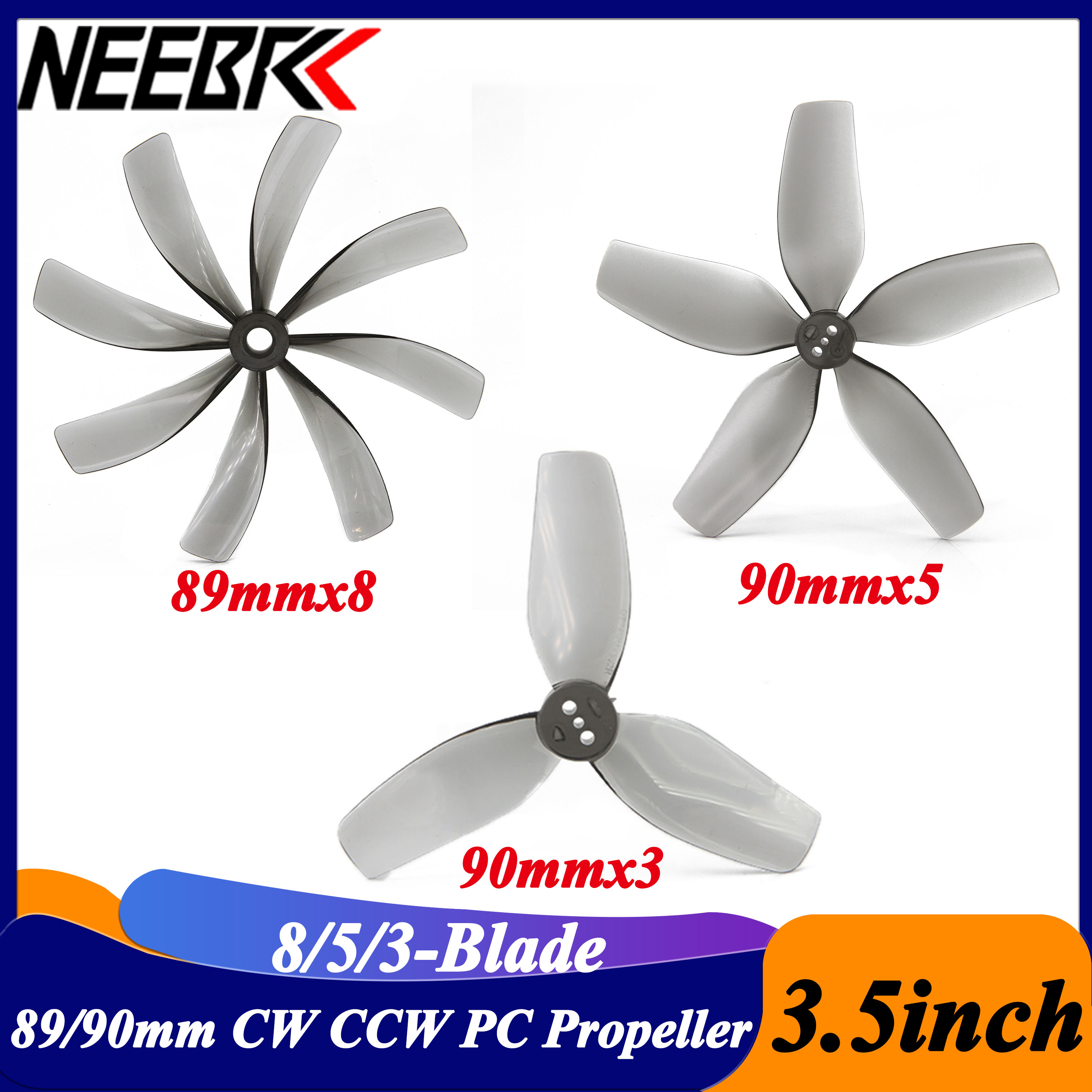 2Pairs 3.5inch 89x8 90x5 90x3  - مراجعة Fpv Drone Quadcopter وسعره