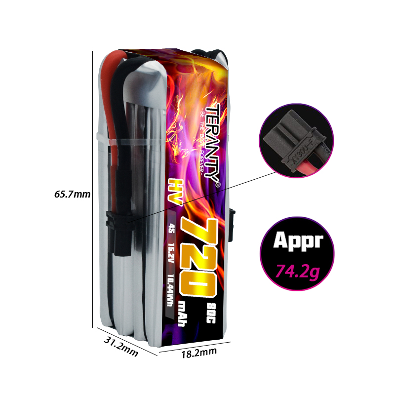 TERANTY 720mAh 4S 15.2V HV Lip - مراجعة Fpv Drone Kit وسعره