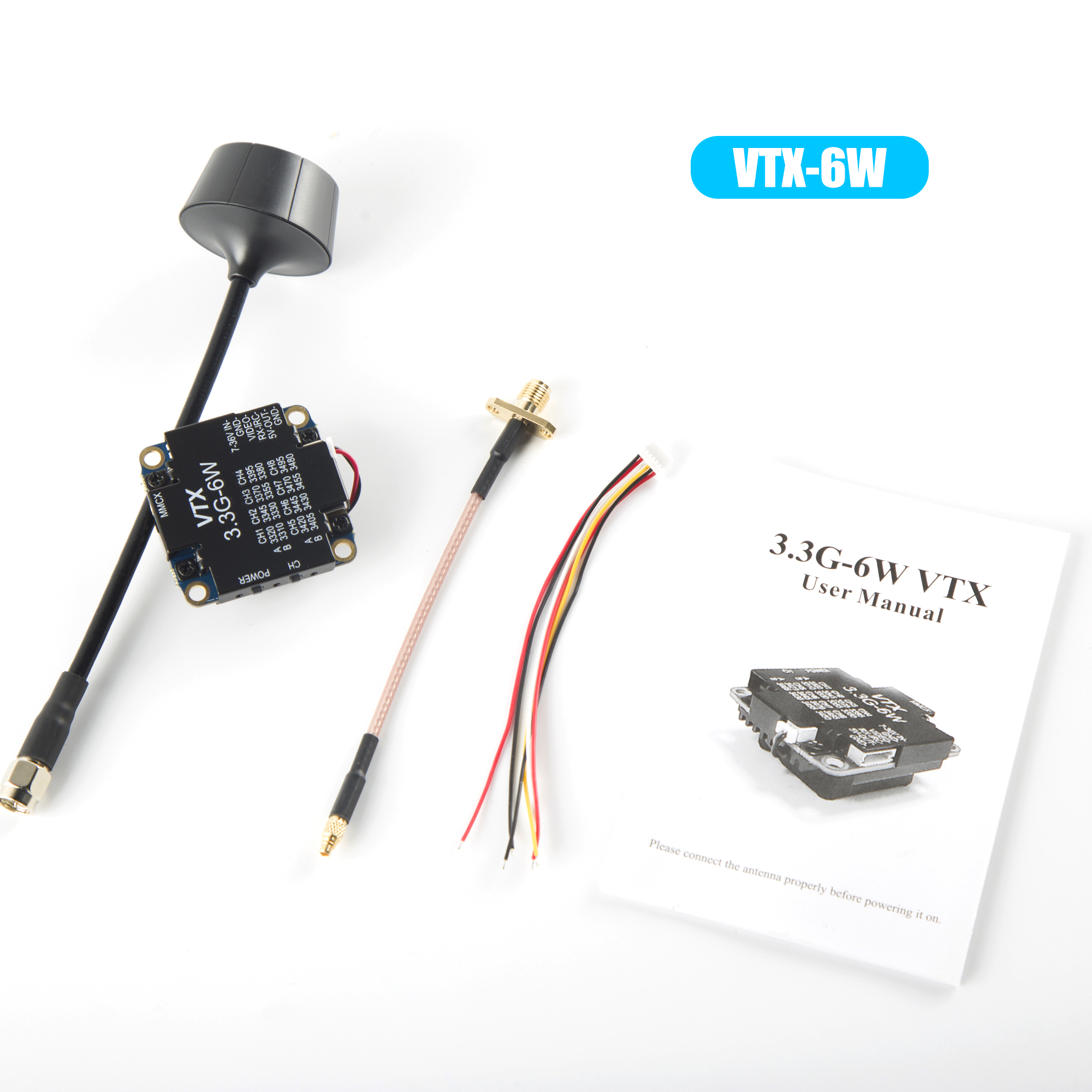 FPV Video Transmitter 3.3G 6W  - مراجعة Fpv Drone Vtx وسعره