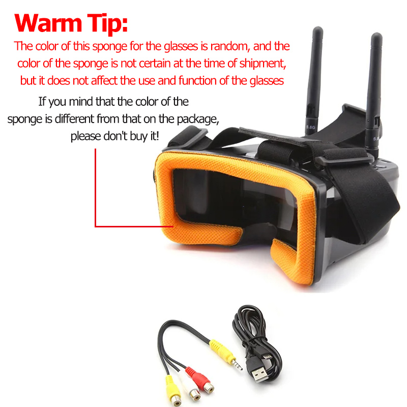 VR009 FPV Video Goggles 3Inch  - مراجعة Fpv Drone Goggles وسعره